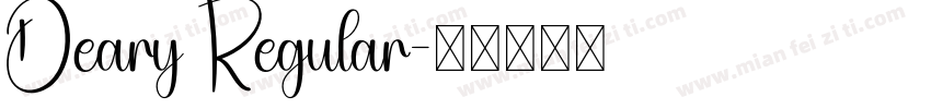 Deary Regular字体转换